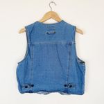 American Vintage vintage solutions denim vest embroidered patriotic flag heart patches Photo 4