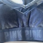 PINK - Victoria's Secret Victoria's Secret PINK Velvet Sports Bra Blue XS Photo 4