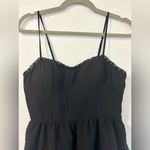 American Eagle  Black Ruffle Sweetheart Dress Size 10 Photo 3