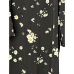 CURE Black Daisy Floral Print Tie Neck Top Short Sleeve Women Plus Size 3XL NWT Photo 3