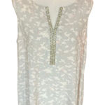 Juicy Couture Juicy Couture Sleeveless Summer Sparkly Cloud Animal Print V-Neck Shirt Size XL Photo 0