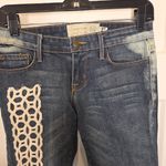Free People x Artisan Deluxe Lace Applique Skinny Denim Jeans Size 25 Photo 5