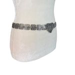 Vintage antique silver plated EPNS front fastening belt butterfly motif buckle Photo 2