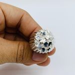 925 Sterling silver men’s Nugget Ring Size: 10 Anillo de Plata para hombre tamaño 10 Photo 1