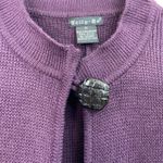 Vintage Tally Ho women's purple knit capelet poncho relaxed button sweater M Size M Photo 2