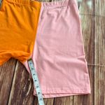 SheIn Women’s Colorblock Biker Light Pink and Orange Size Large Photo 2