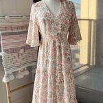Tuckernuck The Ginger Floral Short Flutter Sleeves Maxi Dress Women’s Size XS Photo 1