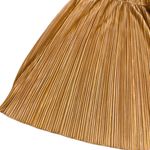 Kirious Copper Pleated Mini Dress Sleeveless Empire Waist Stretch Party Sz Small Gold Photo 7