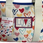 Brighton NWT Red, White, and You Mini Heart Canvas Tote crossbody bag Photo 1