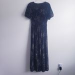 Baltic Born  Leslie Velvet Maxi Dress Floral Short Sleeve New Without Tags Photo 6