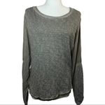 Anthropologie Tina + Jo grey mixed media long sleeve top medium Photo 0