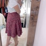 Elevenses by Anthropologie pink flare skirt tweed wool blend size 6 Photo 3