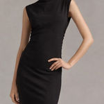 Reformation  Alden Knit Mini Dress Women’s Medium Black Sleeveless Ruched Photo 0