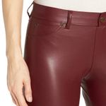Hue Burgundy Leatherette Faux Leather Leggings Photo 2