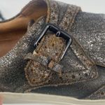 Frye  Brea Kiltie Anthrocite Casual Sneaker Buckle Silver Brown Womens Size 8.5 Photo 9