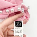 SheIn Womens Girly Valentines Day Pearl Beaded Heart Cami Crop Top Size XS Pink Photo 4