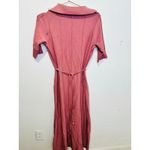 ADAM LIPPES COLLECTIVE Pink Knit Collared Neckline Tie Waist Dress Size Large Photo 3