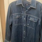 Liz Claiborne FINAL MARKDOWN Crazy horse denim shirt medium Photo 0