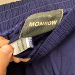 Monrow Blue Crepe Pull On Pants Rayon Jogger Photo 3