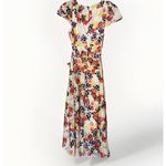 DKNY  Floral Wrap Midi Dress Womens‎ Sz 6 Blush Pink Fairycore Feminine Dainty Photo 5