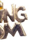 SKATING MOM Gold Tone Pin Brooch Collectable New Capital Print 2” X 0.75” Photo 1