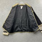 Coldwater Creek  Jacket Linen Cotton Blend Embroidered Boho‎ Art Floral Crochet M Photo 2