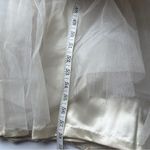 Vintage Lace Neckline Tulle Long Sleeve Princess Embroidery Dress Small 4 Cream White Photo 9