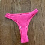Pretty Little Thing Like new hot pink high cut textured super cheeky bikini bottom Photo 5