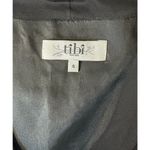 Tibi Silk Dress Geometric Pleated Short Sleeve Black Gary Red Dress 4 Photo 7