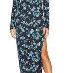 Majorelle Stellina Dress Floral Choker Neckline Backless Long Gown with Slit Photo 0