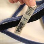 PINK - Victoria's Secret Victoria’s Secret PINK Navy Blue Floral Velvet Bikini Size M Photo 5