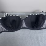 Playful Promises Satin Black White Striped Bra US 38DDD Balconette Underwire Size undefined Photo 4
