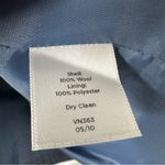 Talbots  Blue Wool Herringbone Skirt Suit Blazer & Skirt Set Size 14 Photo 8