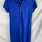 Lands' End  Women's Short Sleeve Blue Polo Dress Size Medium 10/12 Photo 0