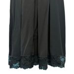 Marc Jacobs Black Lace Hem V-Neck Ruffle Pleated Shift Dress size 6 Silk Rayon Photo 9