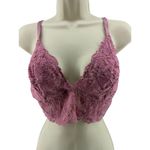 Victoria's Secret Victoria’s Secret Floral Lace Longline Strappy Back Bralette Blush Pink Large Photo 1