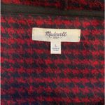 Madewell Red Black Brushed Houndstooth Hoodie size L Photo 5