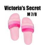 Victoria's Secret 
Striped Faux Fur Slides Photo 1