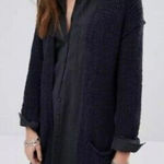 Free People Simply Sienna open knit longline cardigan navy M Photo 0