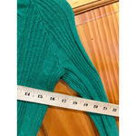 Charlotte Russe Vintage  Babydoll Green Cable Knit Cropped Sweater Size S Photo 5
