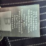 Ann Taylor Black Pinstripe Cropped Wide Leg Pants Size 8 Pinstripe Dress Pants Photo 6