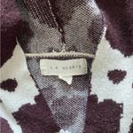 LA Hearts Brown White Cow Print Western Y2K Kelly Mini Double Zip Hoodie size S Photo 9