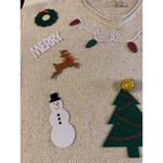 DKNY DIY Ugly Holiday Sweater V-neck Size XL Christmas Party Photo 6
