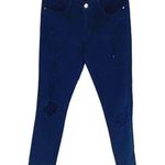 frame denim Womens Distressed Le Skinny de Jeanne Deep Blue Dive Size 30 Photo 1