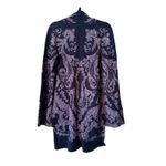 Free People  Modern Love Mini Sweater Dress Pockets Funky Casual S Boho Chic Photo 1