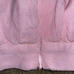 Medium Pastel Pink Lined Lightweight Side Slit Zip Up Short Mini Circle Skirt Photo 2