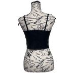 Jolie & Joy Vegan Leather Crop Corset Top S | Black Biker Moto Goth Edgy Tank Photo 4
