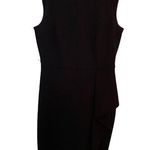 Calvin Klein  Sleeveless Sheath Dress Black Ruffle 6 Photo 0