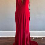 Mac Duggal NWT Ieena for  Red Strapless Gown with Deep V | Size: 8 | Style: 55233 Photo 0