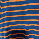 Adidas  Navy Orange Striped Stretch Tee Large Photo 4